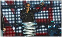 Artist performing during award night in Mumbai, India