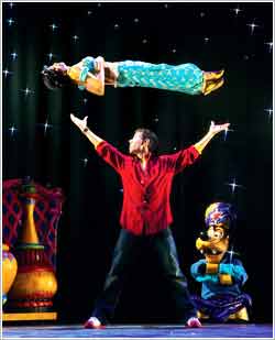 An illusion created by magician during magical show